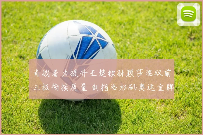 肖战着力提升王楚钦孙颖莎混双前三板衔接质量 剑指洛杉矶奥运金牌